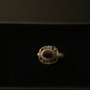 Garnet stone set in sterling silver